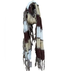 Wild Brown /White Striped Scarf